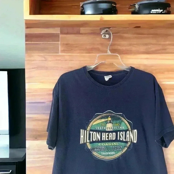 Delta Pro Weight 2001 Hilton Head Island South Carolina Large Blue T-Shirt Men - Picture 1 of 4